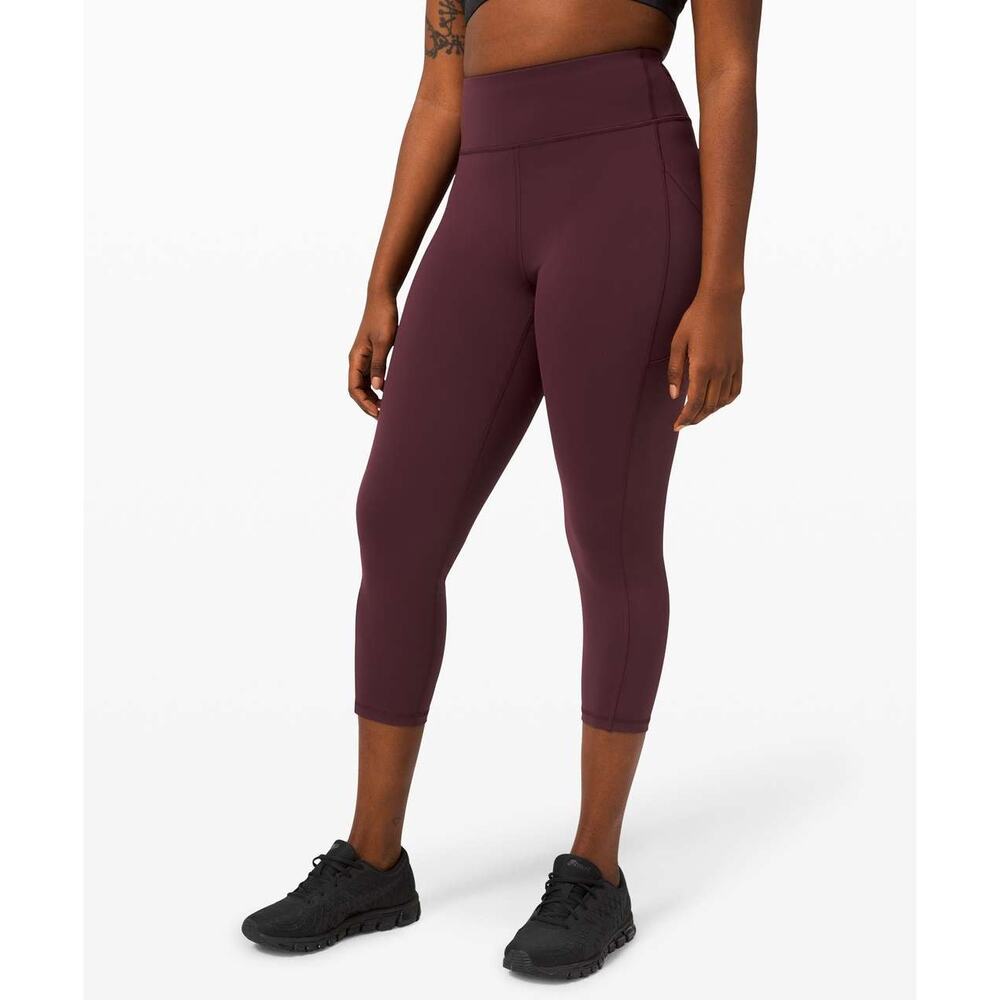 Lululemon Invigorate High-Rise Crop Leggings 23" Cassis Maroon 8